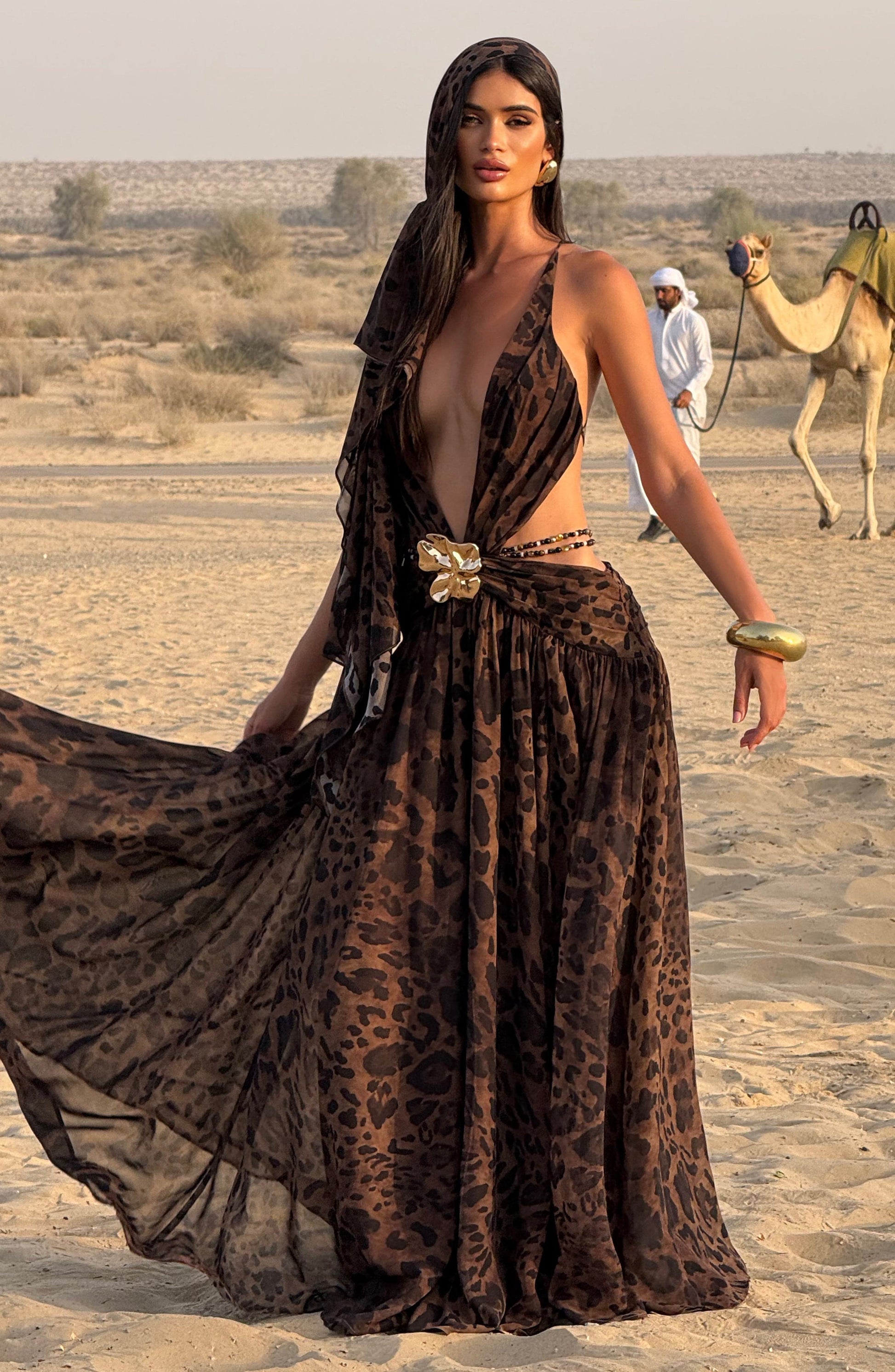 Indianna Maxi Dress Leopard Print