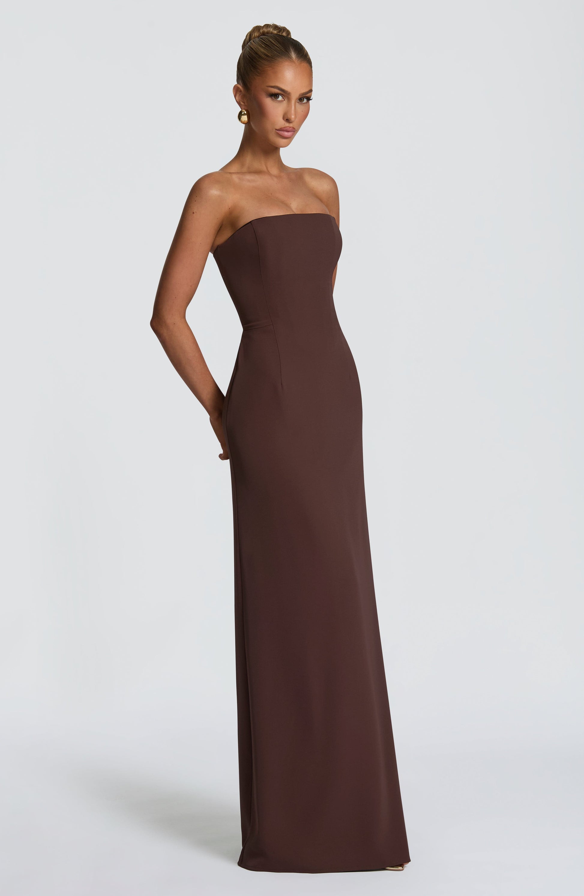 Irmina Maxi Dress Plum Brown