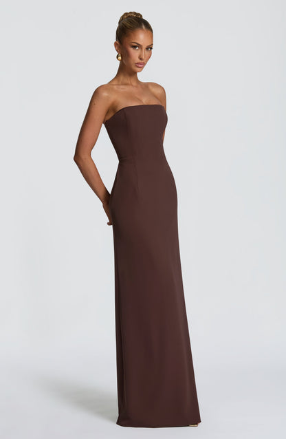 Irmina Maxi Dress Plum Brown