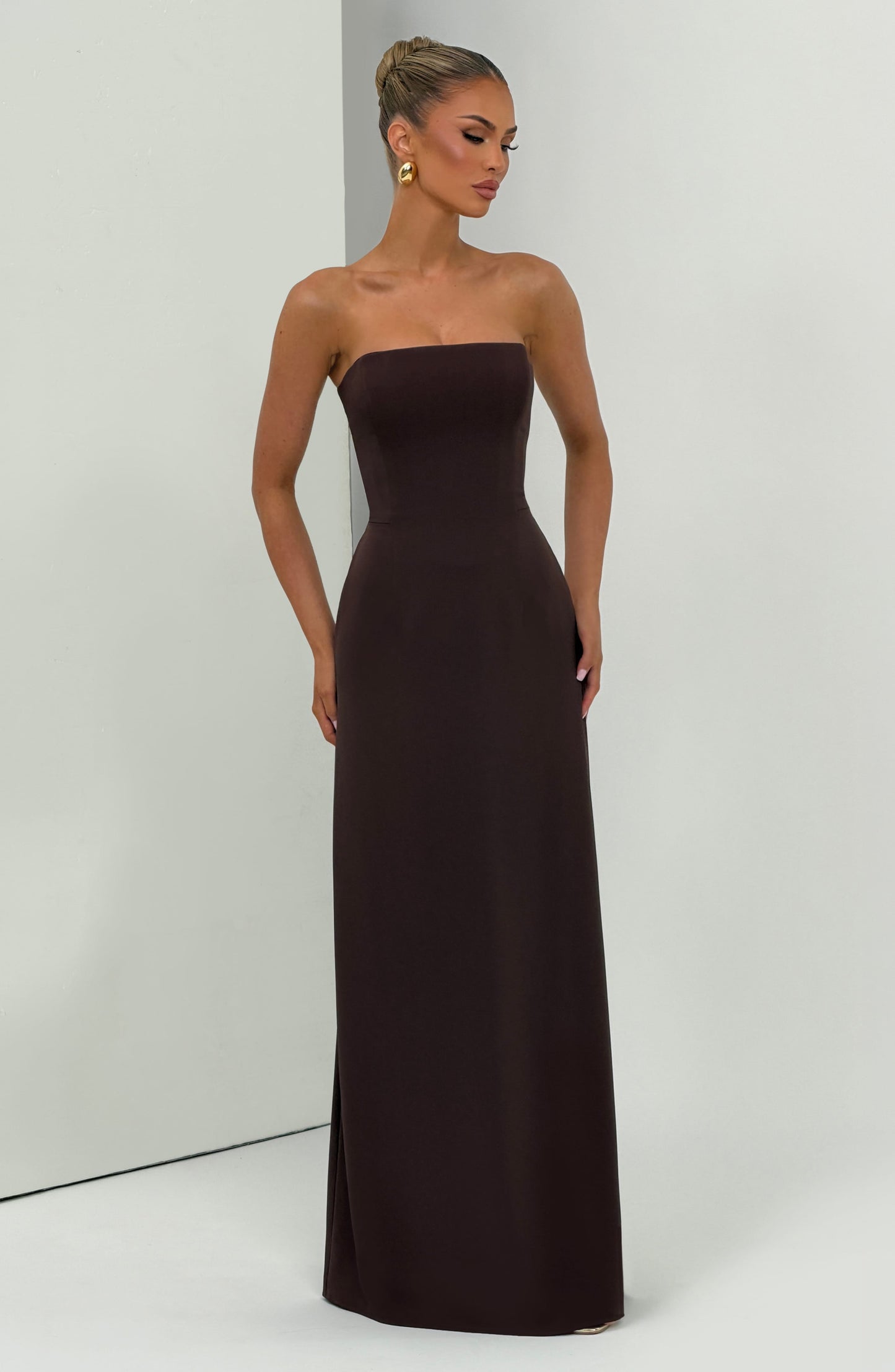 Irmina Maxi Dress Plum Brown