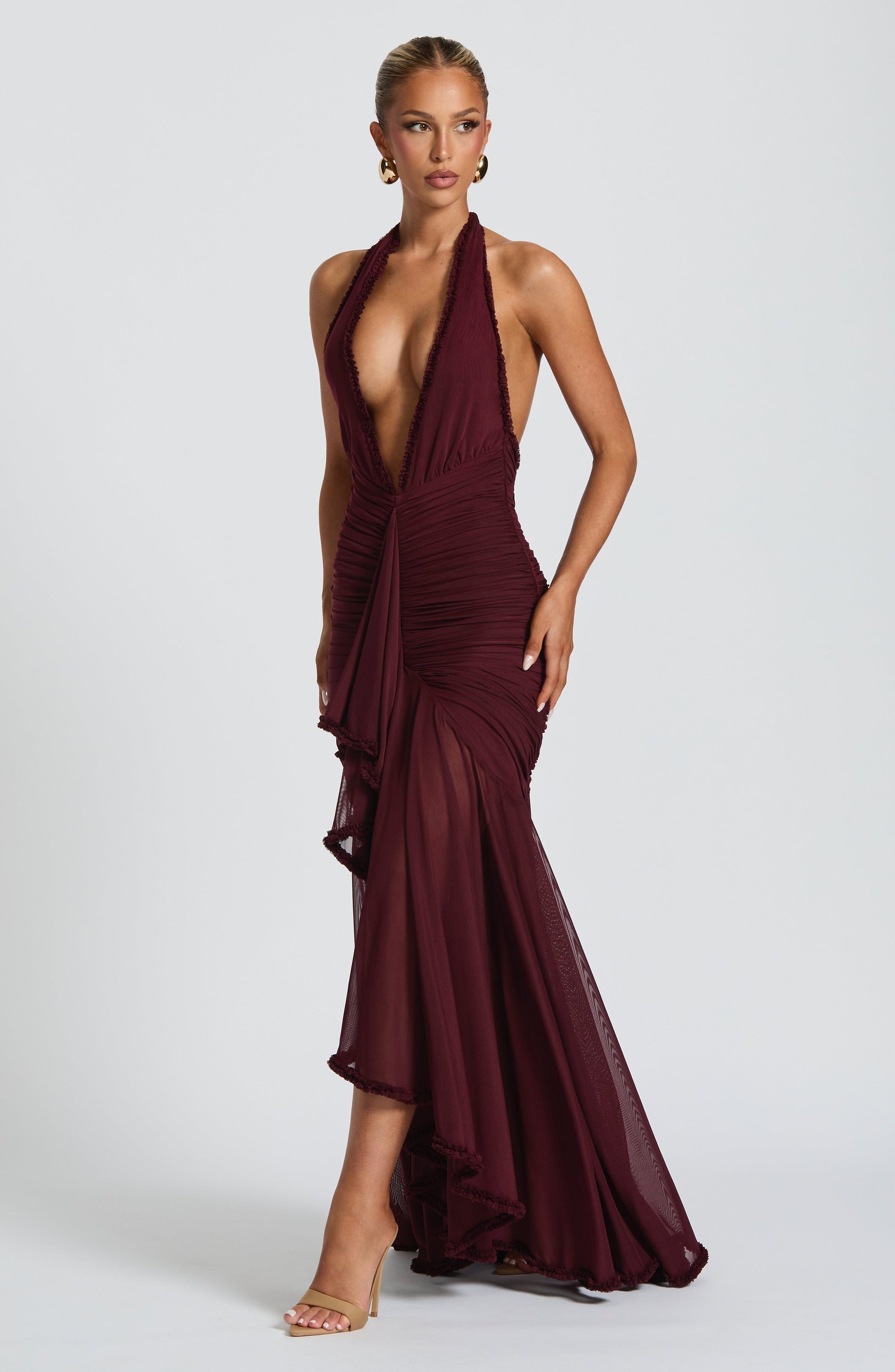 Janessa Maxi Dress Cherry Lacquer