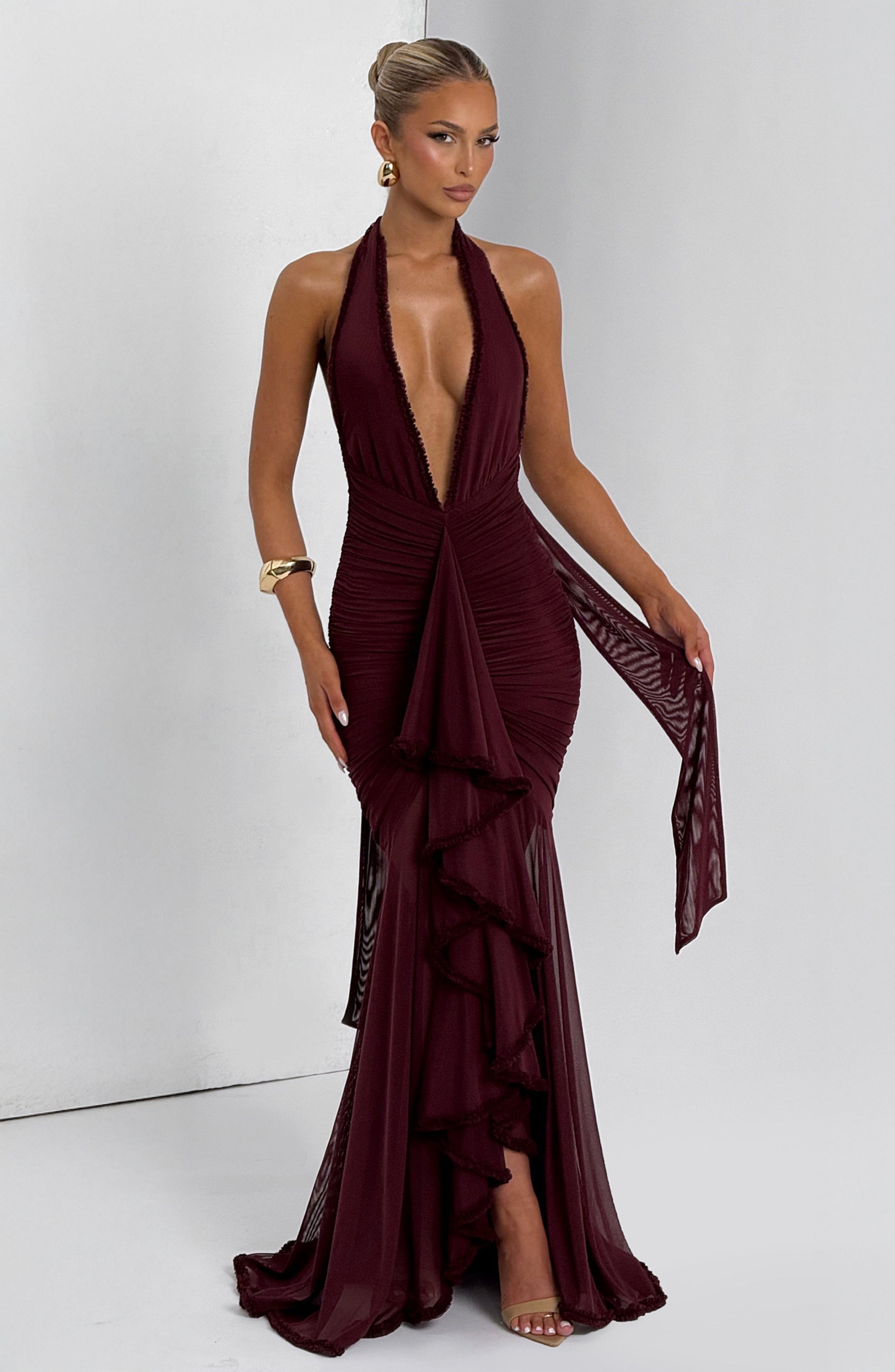 Janessa Maxi Dress Cherry Lacquer