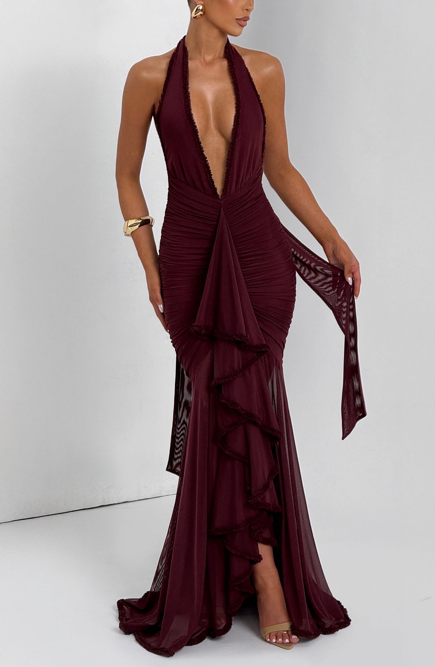 Janessa Maxi Dress Cherry Lacquer