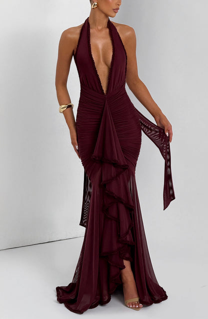 Janessa Maxi Dress Cherry Lacquer