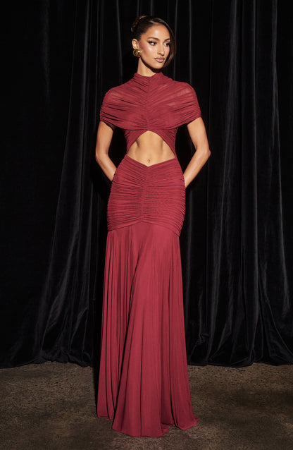 Jaya Maxi Dress Burgundy