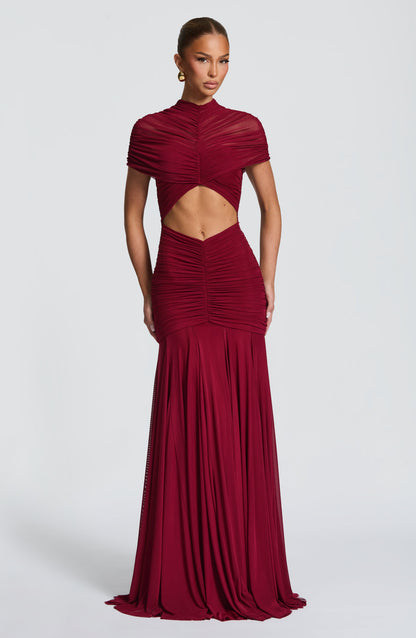 Jaya Maxi Dress Burgundy