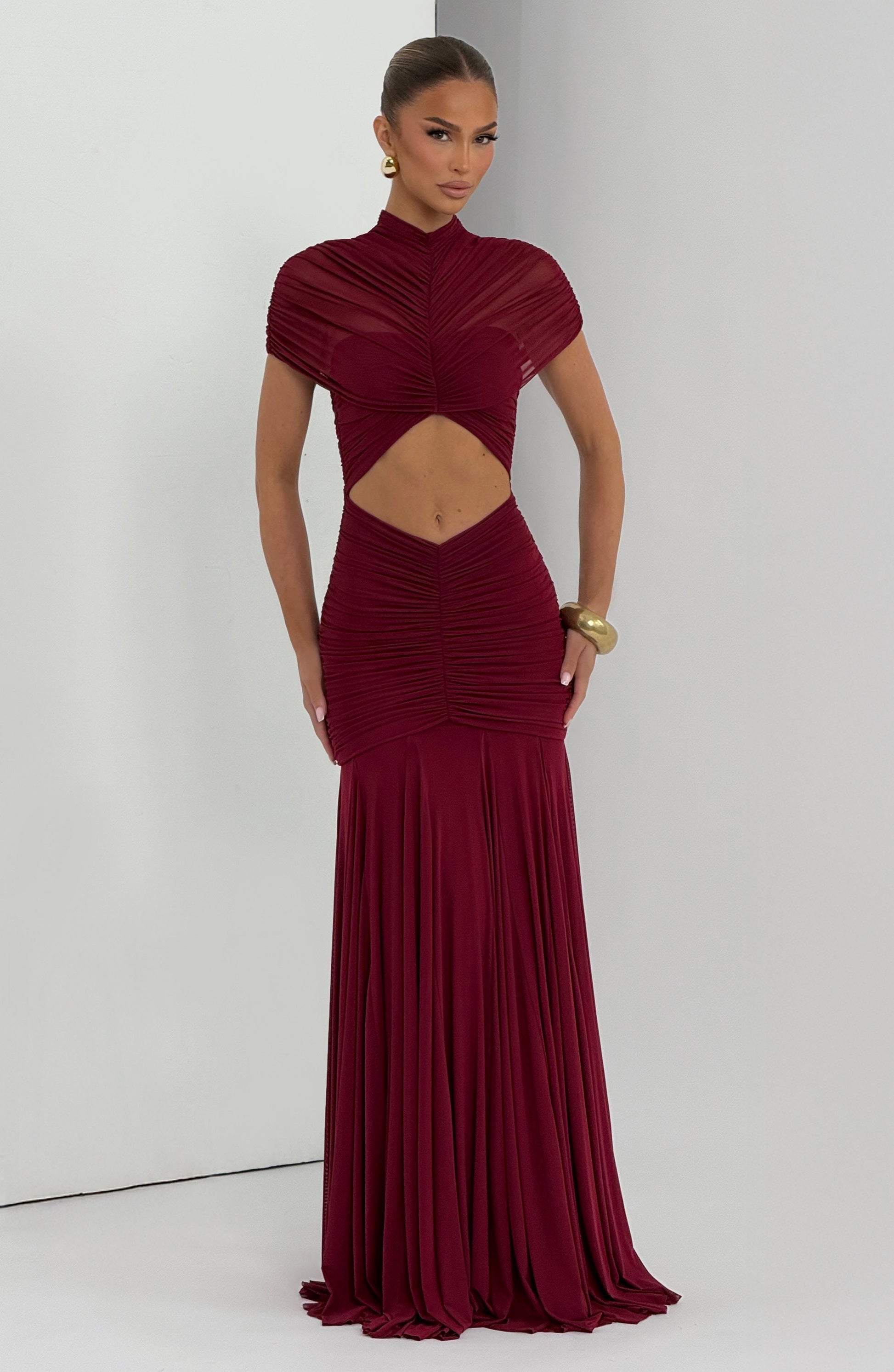 Jaya Maxi Dress Burgundy