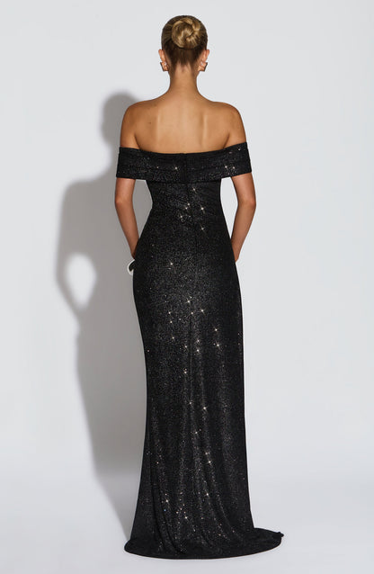 Joyce Maxi Dress Black Sparkle