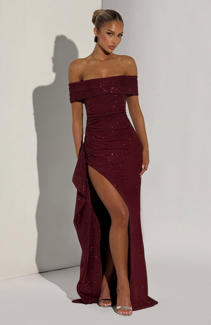 Joyce Maxi Dress Wine Sparkle