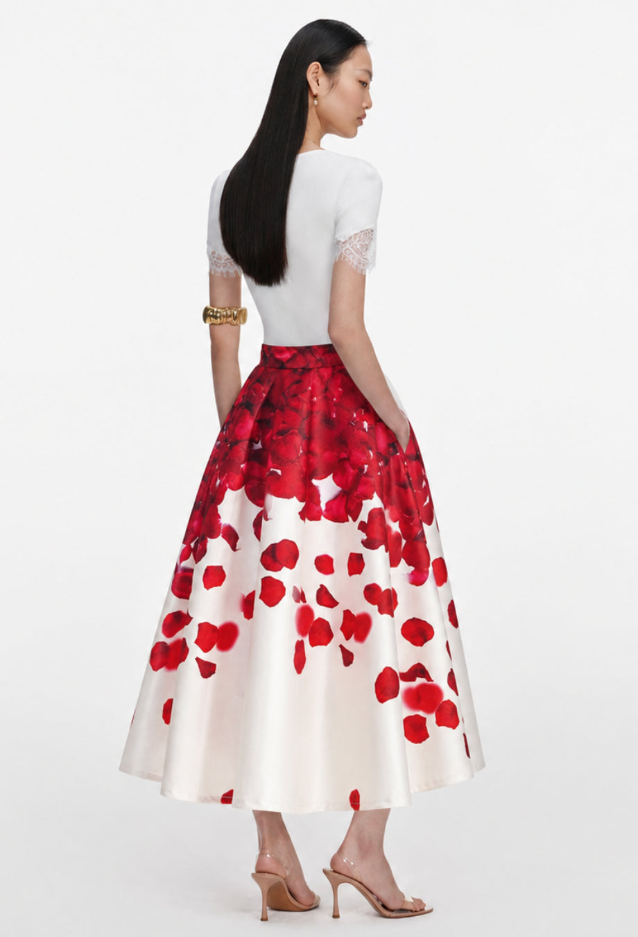 Juana Vintage Floral Midi Skirt