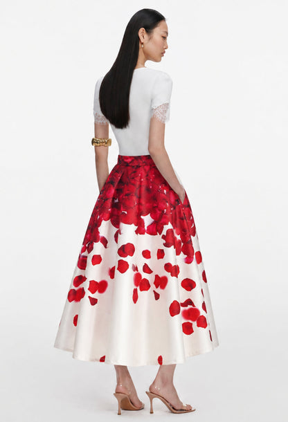 Juana Vintage Floral Midi Skirt