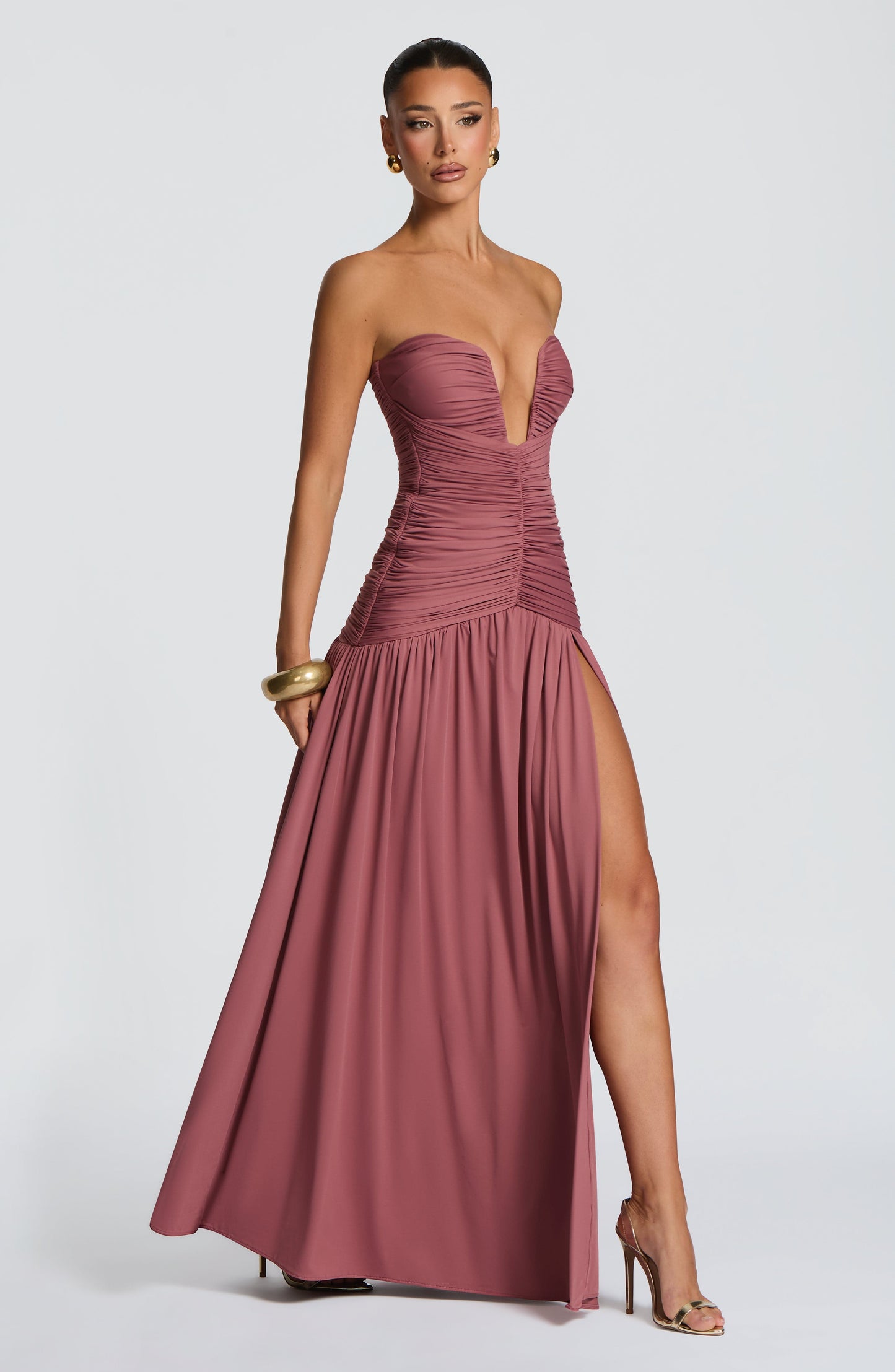 Junia Maxi Dress Rose Brown