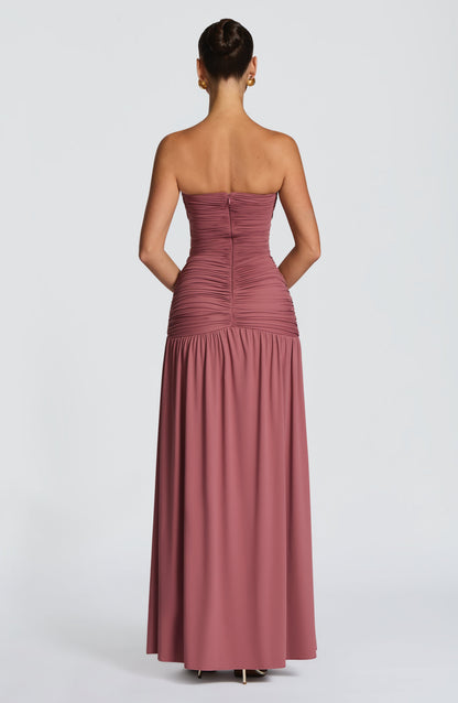 Junia Maxi Dress Rose Brown