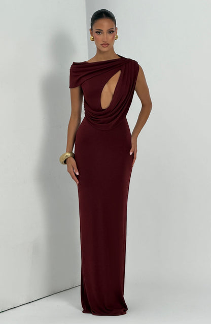 Kalina Maxi Dress Cherry Lacquer