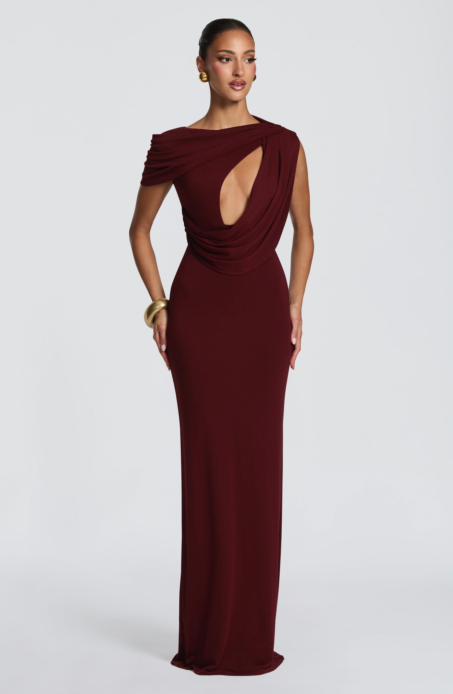 Kalina Maxi Dress Cherry Lacquer
