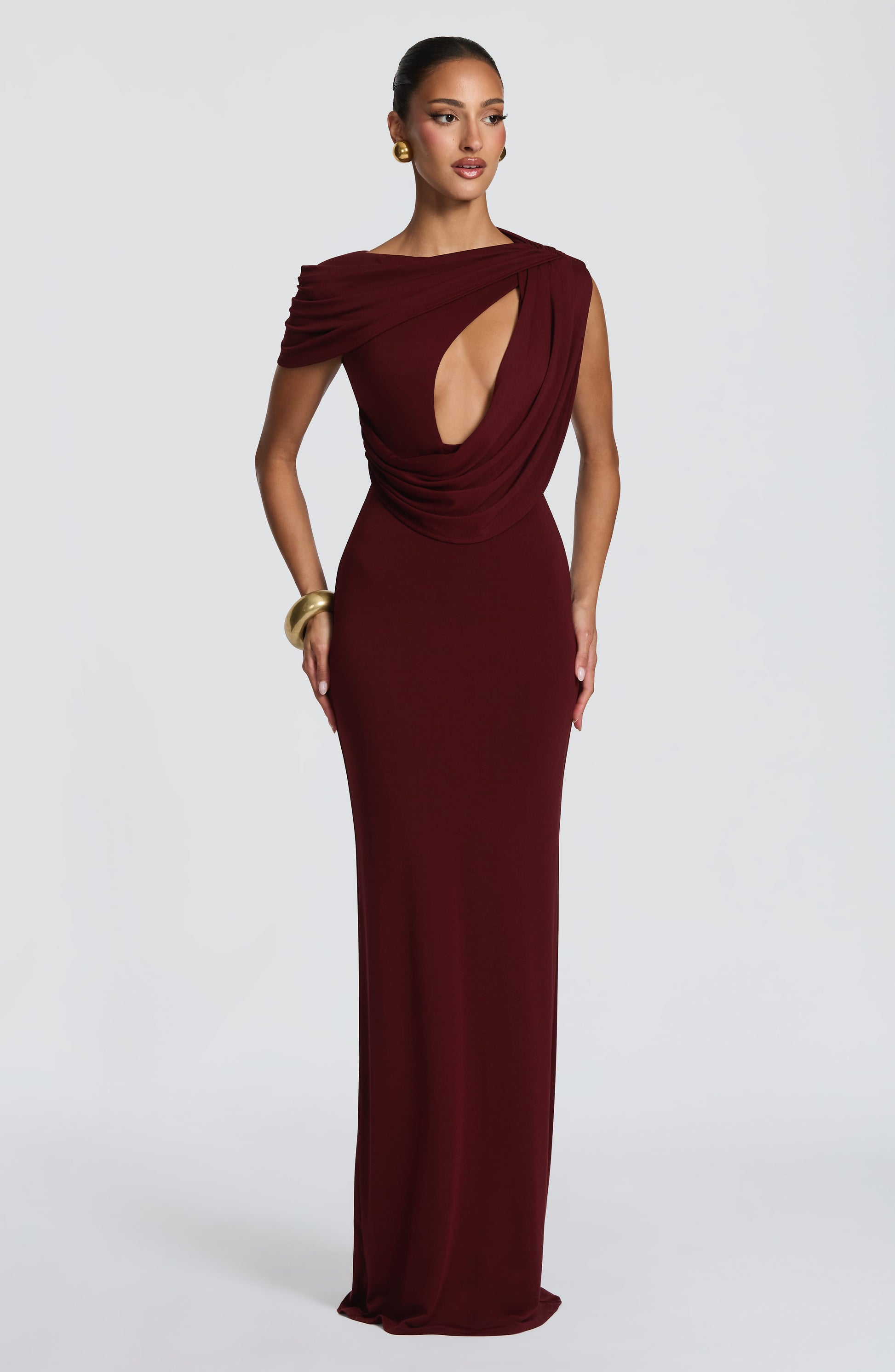 Kalina Maxi Dress Cherry Lacquer
