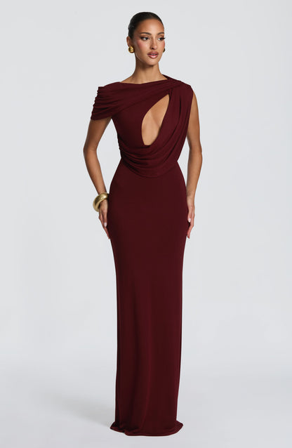 Kalina Maxi Dress Cherry Lacquer