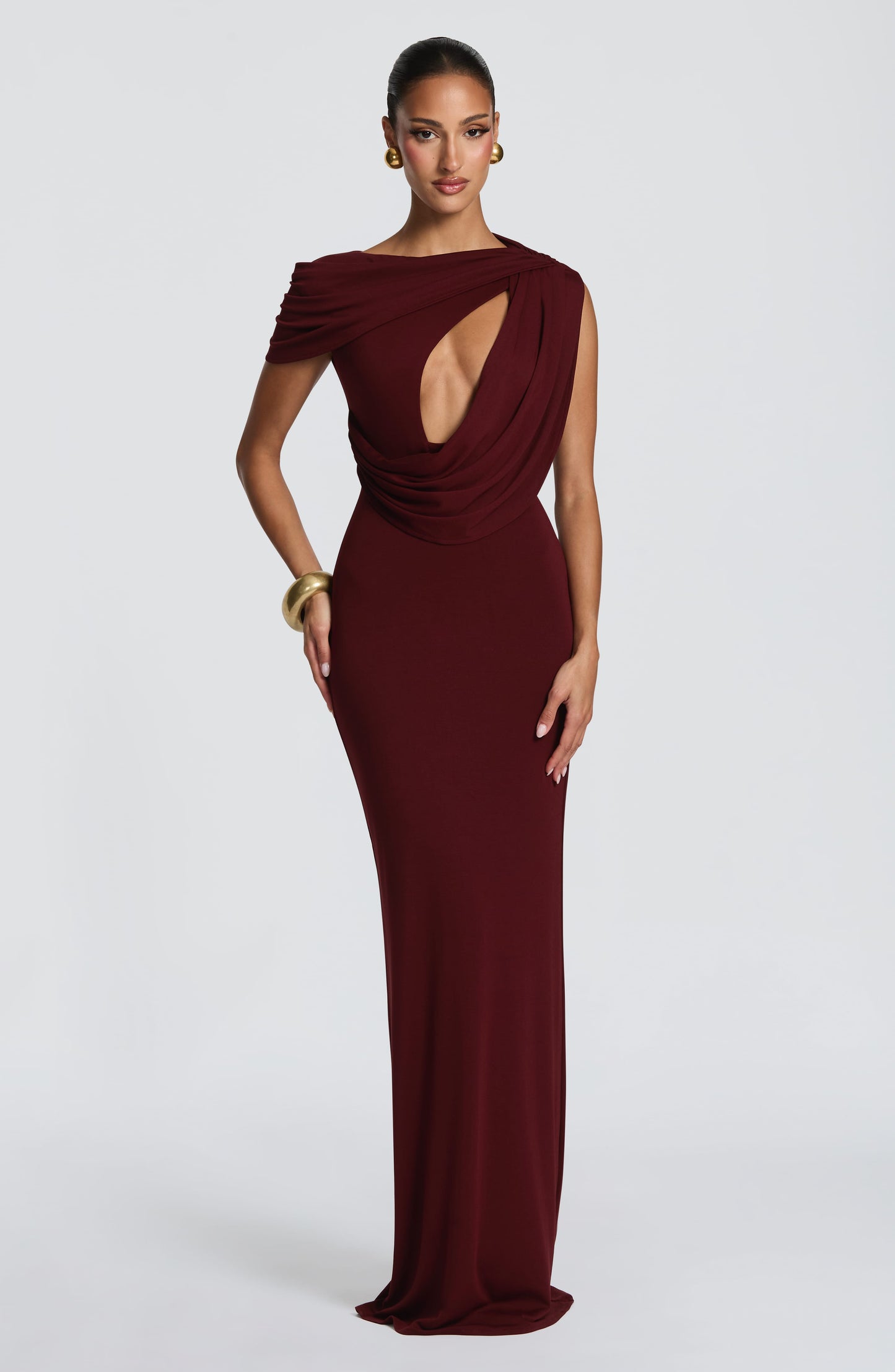 Kalina Maxi Dress Cherry Lacquer