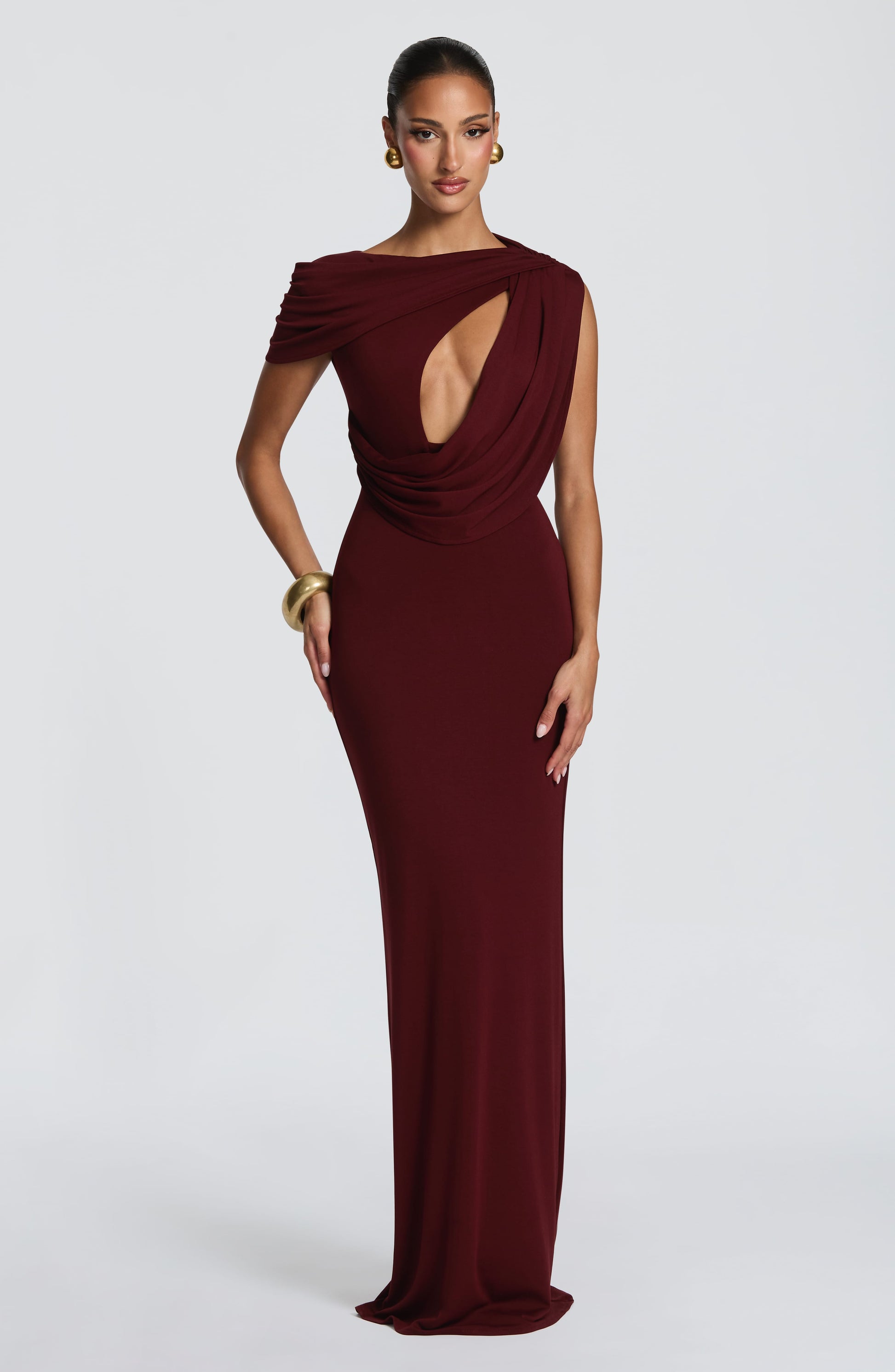 Kalina Maxi Dress Cherry Lacquer