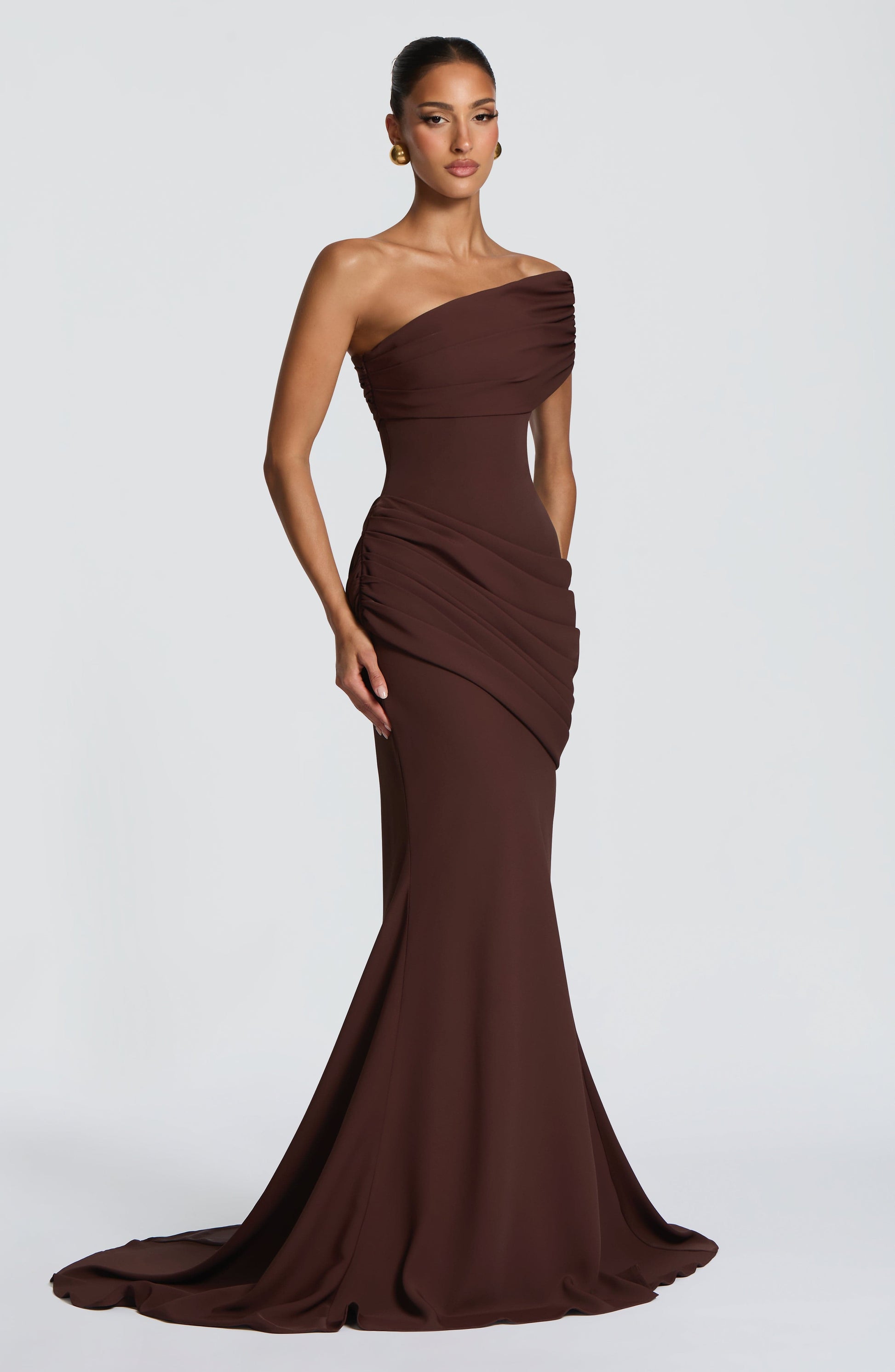 Kasia Gown Plum Brown