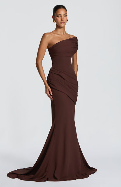Kasia Gown Plum Brown