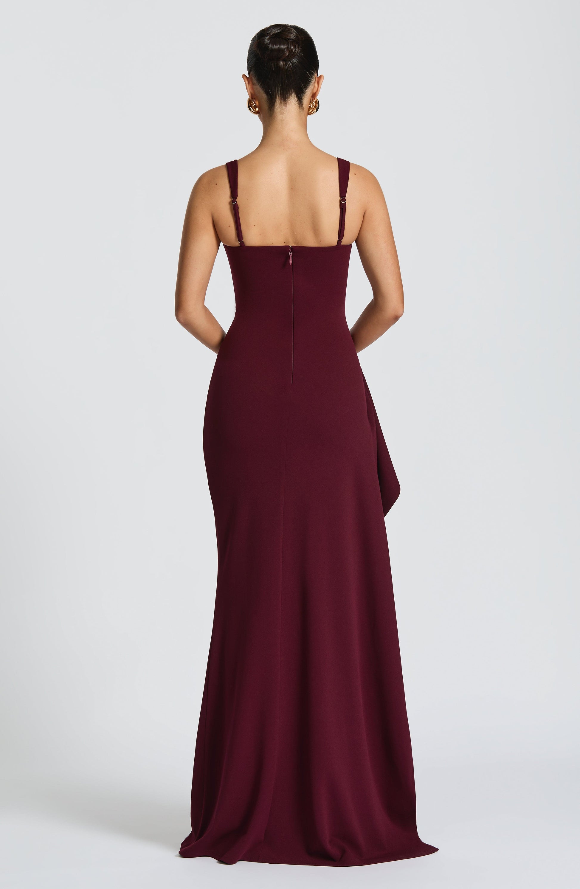 Katana Maxi Dress Cherry Lacquer