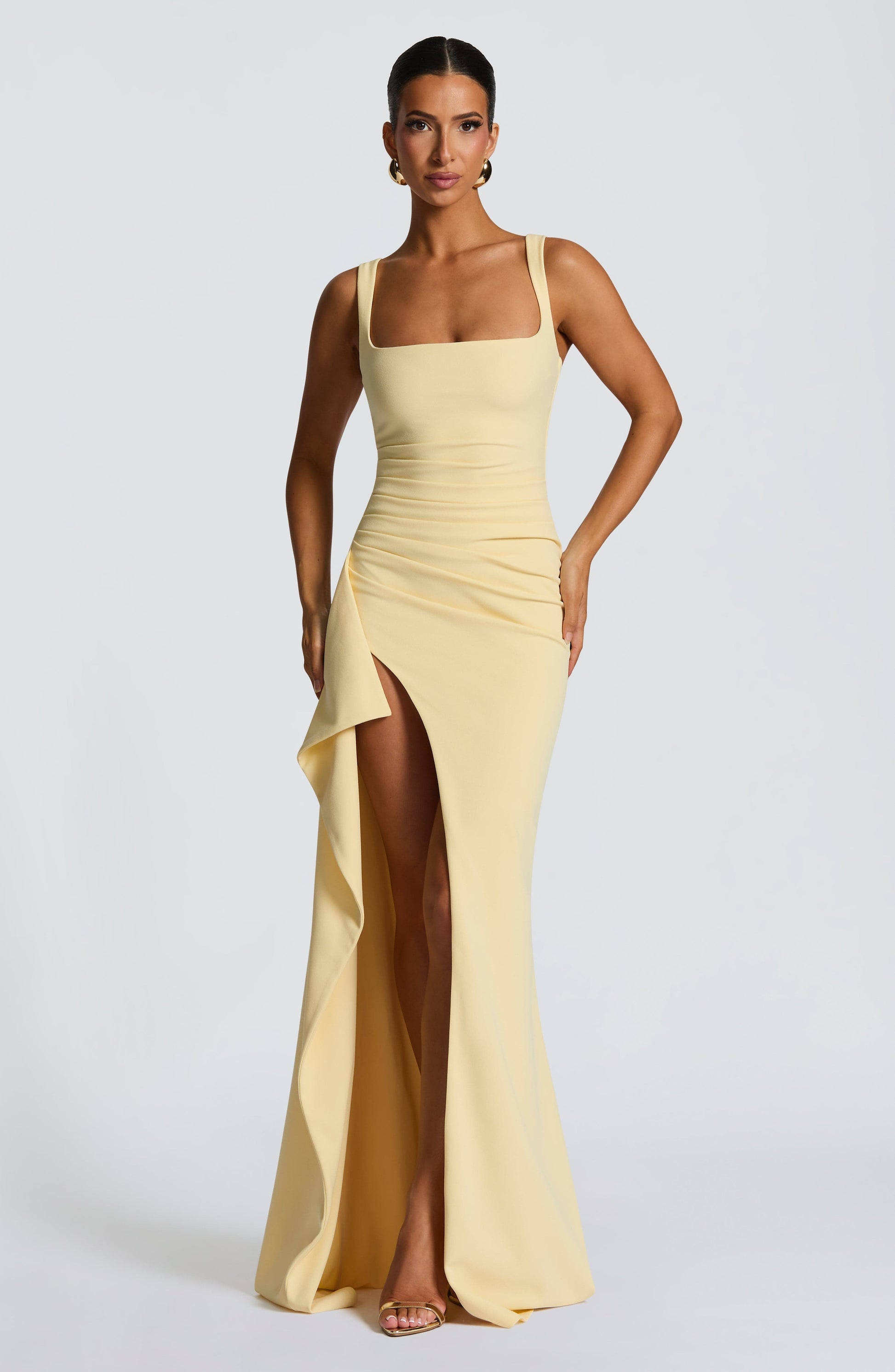 Katana Maxi Dress Lemon