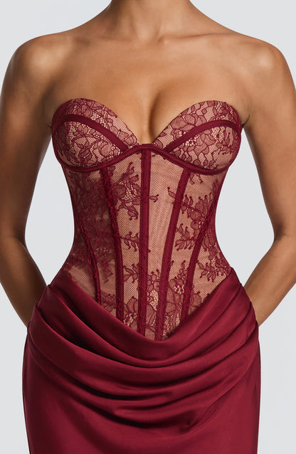 Kathleen Maxi Dress Burgundy