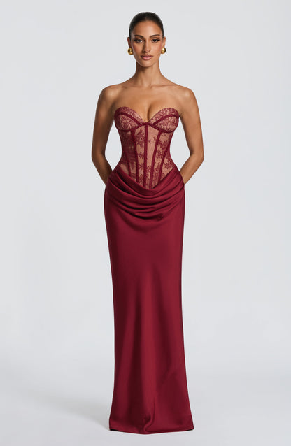 Kathleen Maxi Dress Burgundy