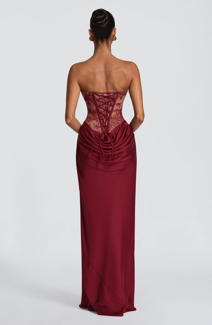 Kathleen Maxi Dress Burgundy