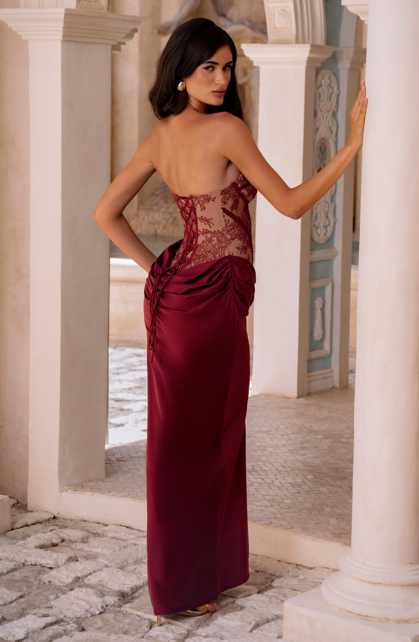 Kathleen Maxi Dress Burgundy