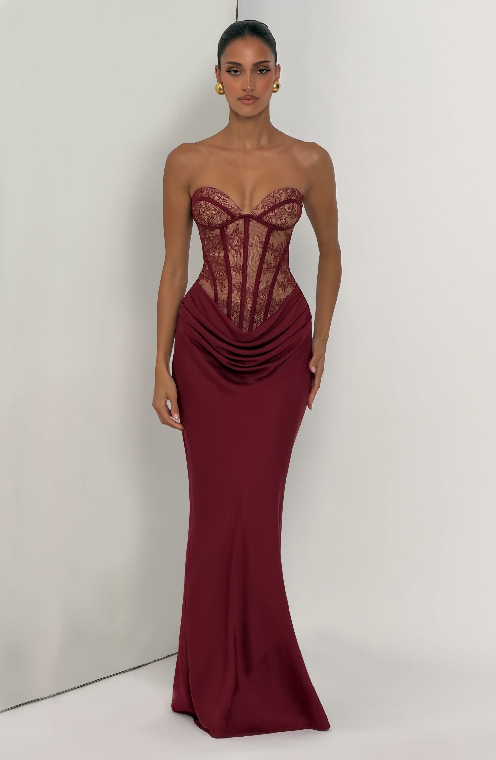 Kathleen Maxi Dress Burgundy
