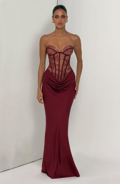 Kathleen Maxi Dress Burgundy