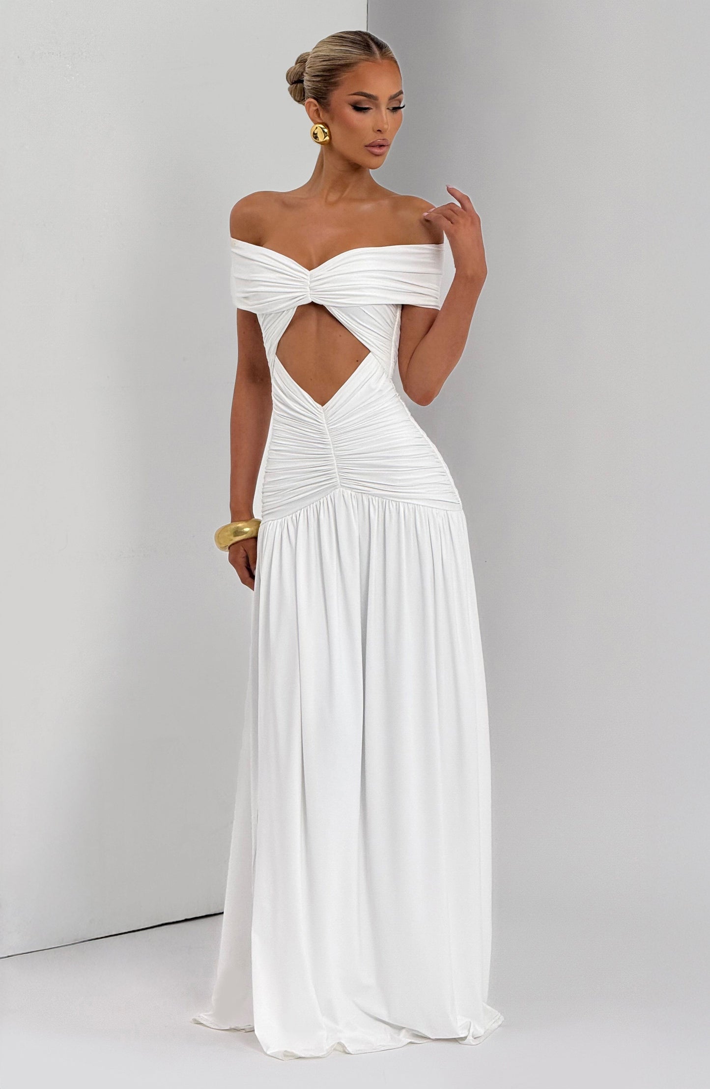 Kathryn Maxi Dress White
