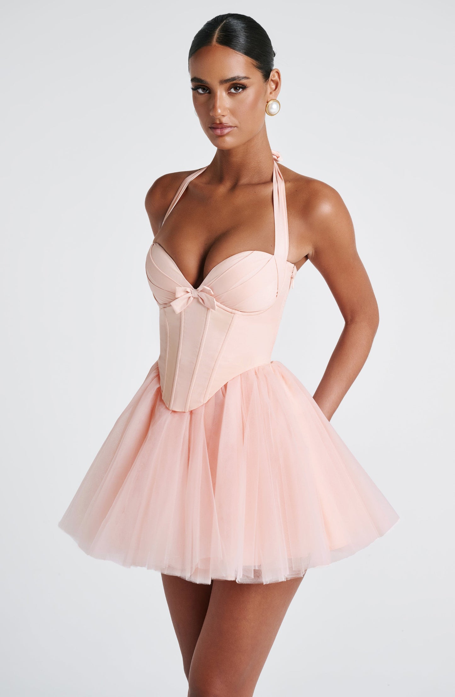 Keely Mini Dress Soft Peach