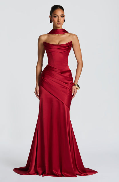 Kensington Maxi Dress Deep Red