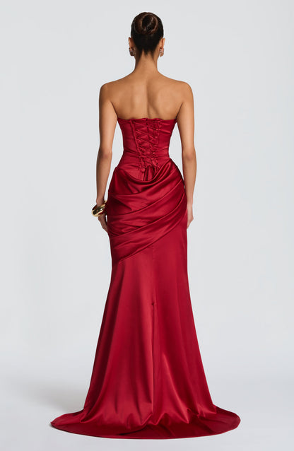 Kensington Maxi Dress Deep Red