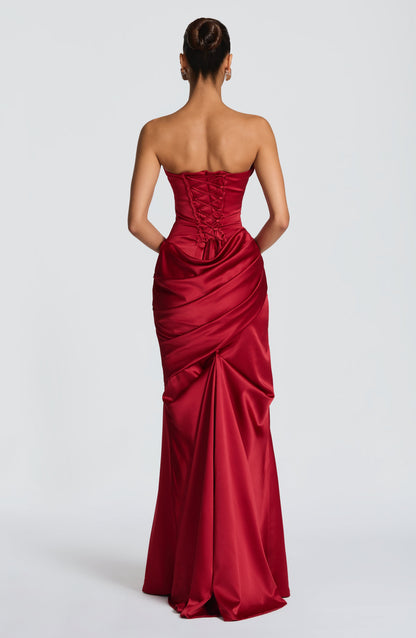 Kensington Maxi Dress Deep Red