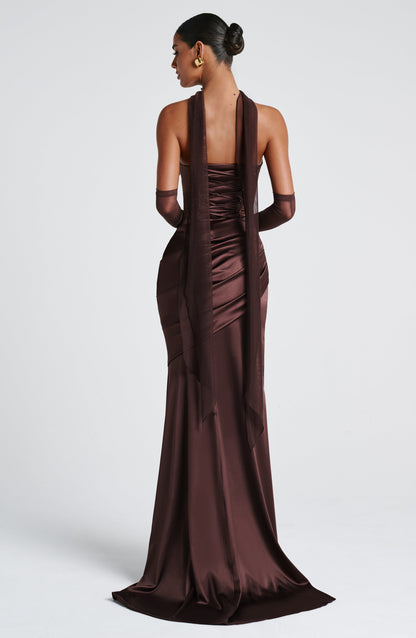 Kensington Maxi Dress Plum Brown