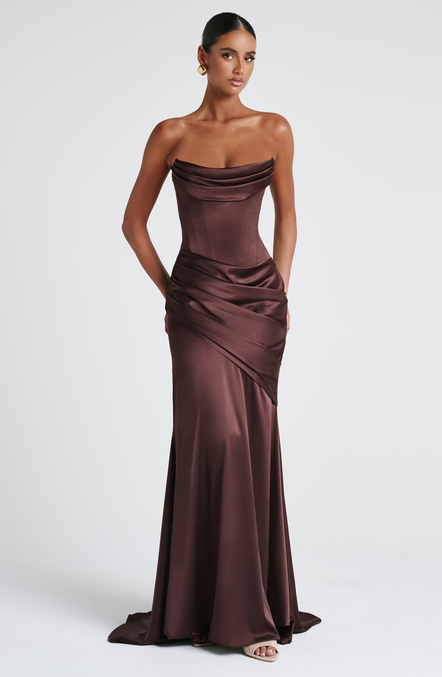 Kensington Maxi Dress Plum Brown
