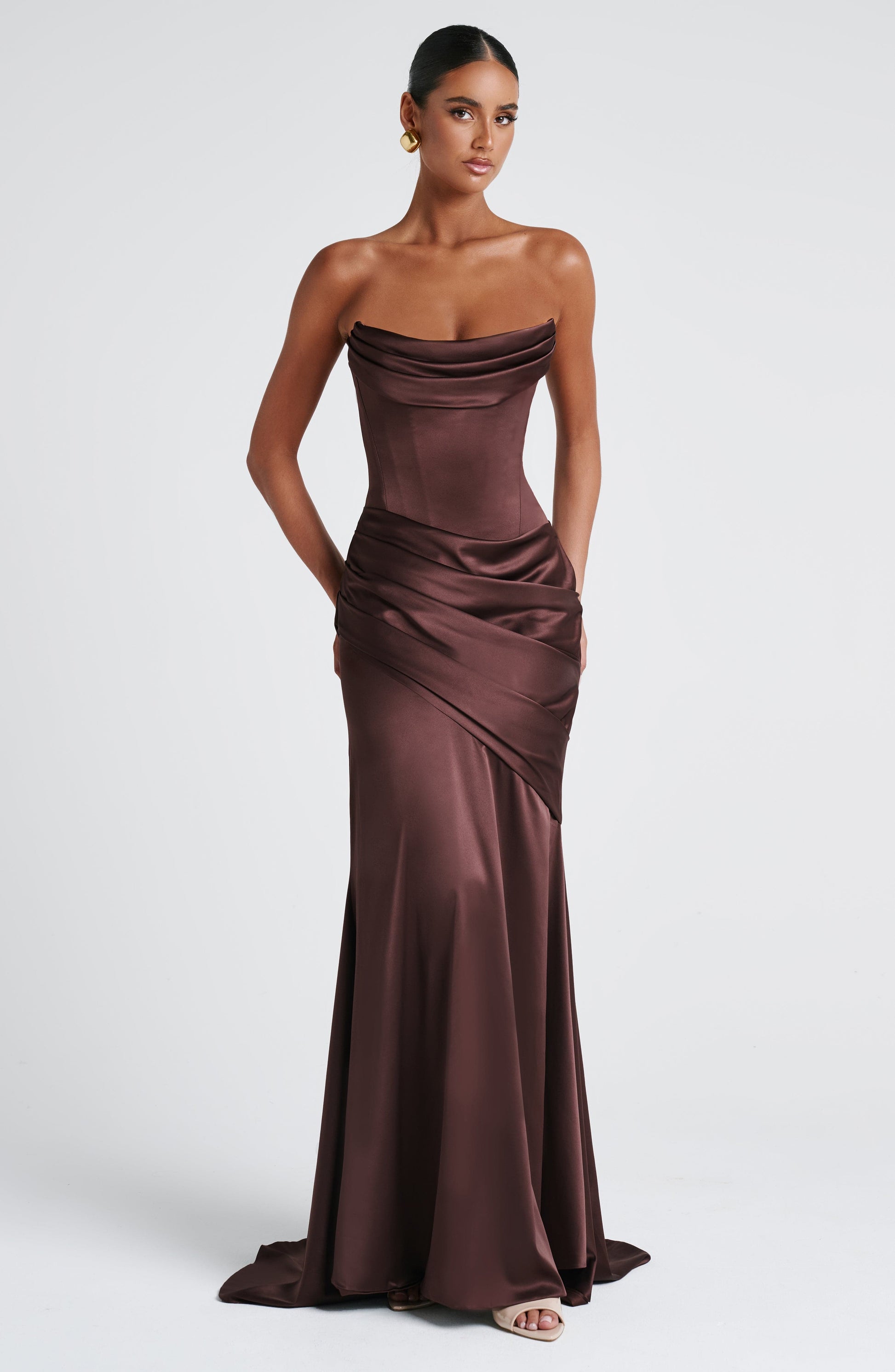 Kensington Maxi Dress Plum Brown