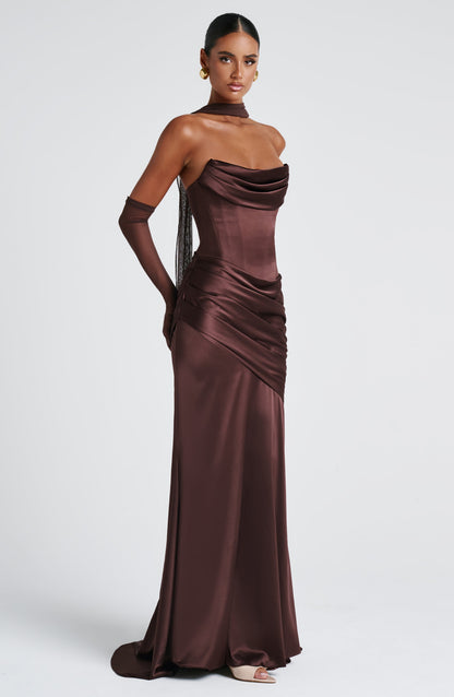 Kensington Maxi Dress Plum Brown