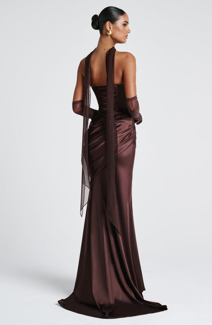 Kensington Maxi Dress Plum Brown