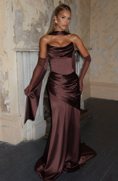 Kensington Maxi Dress Plum Brown