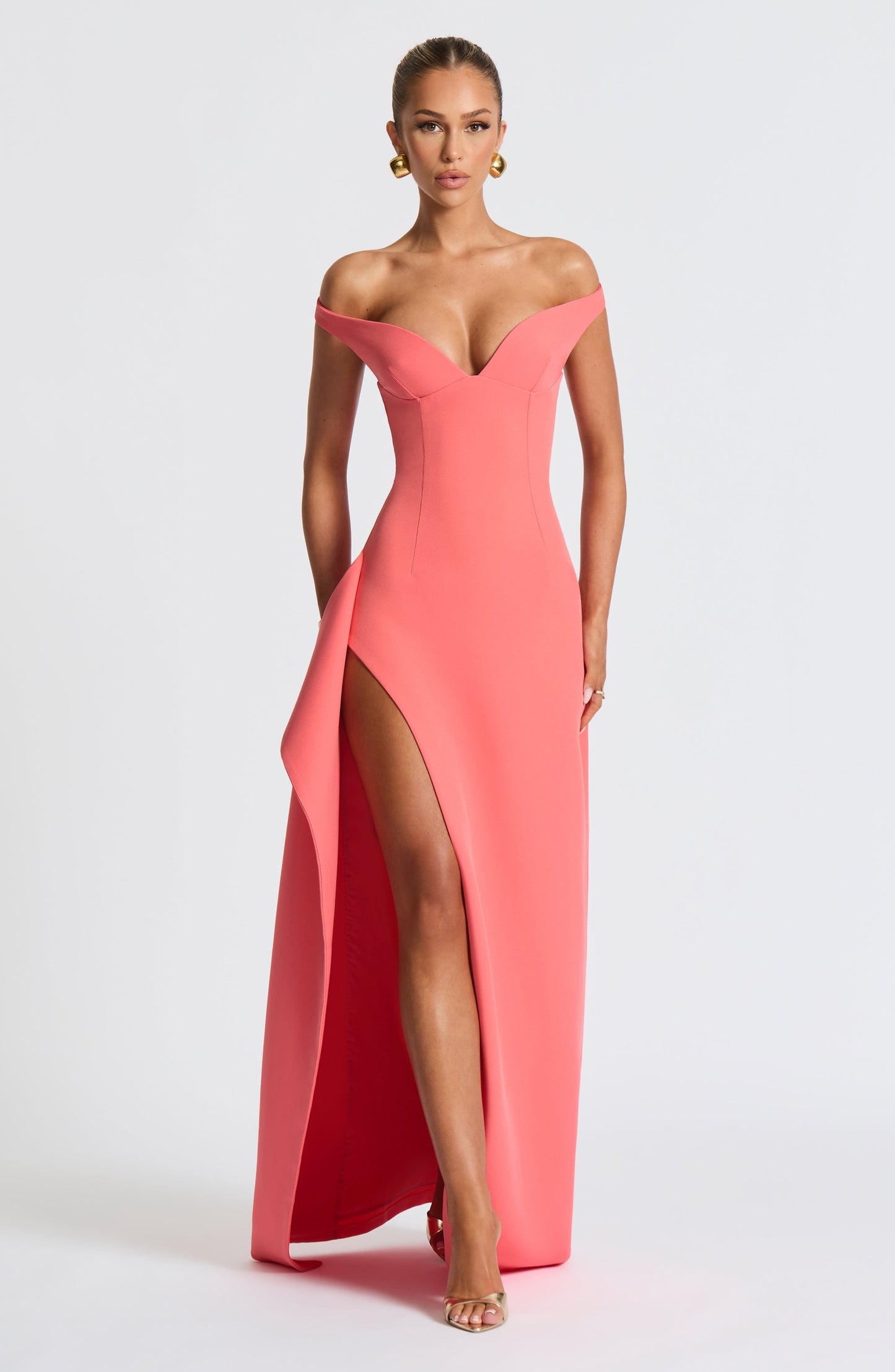 Khalesia Maxi Dress Coral Pink