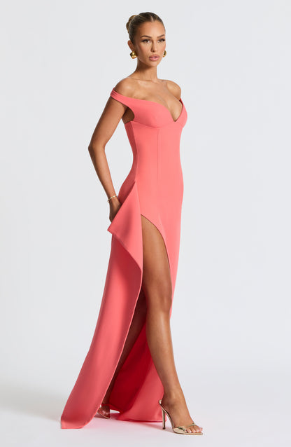 Khalesia Maxi Dress Coral Pink