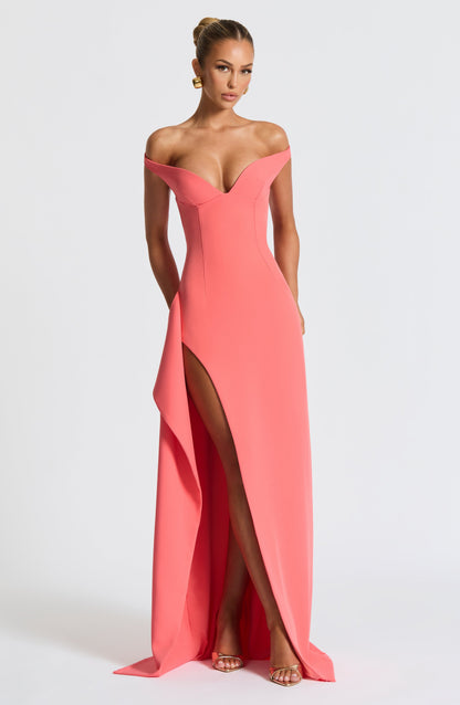 Khalesia Maxi Dress Coral Pink