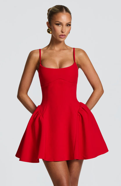 Kiah Mini Dress Red