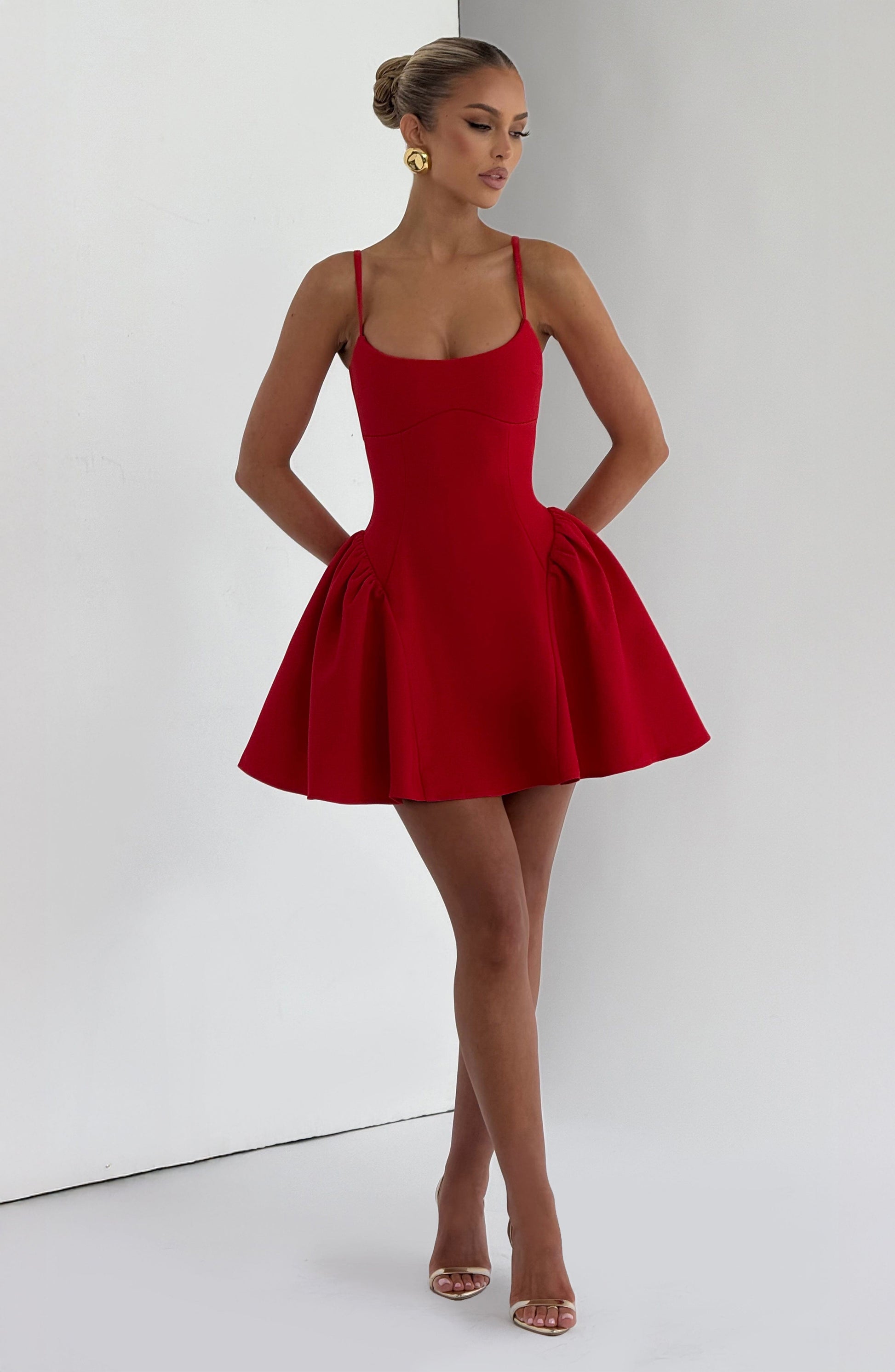 Kiah Mini Dress Red
