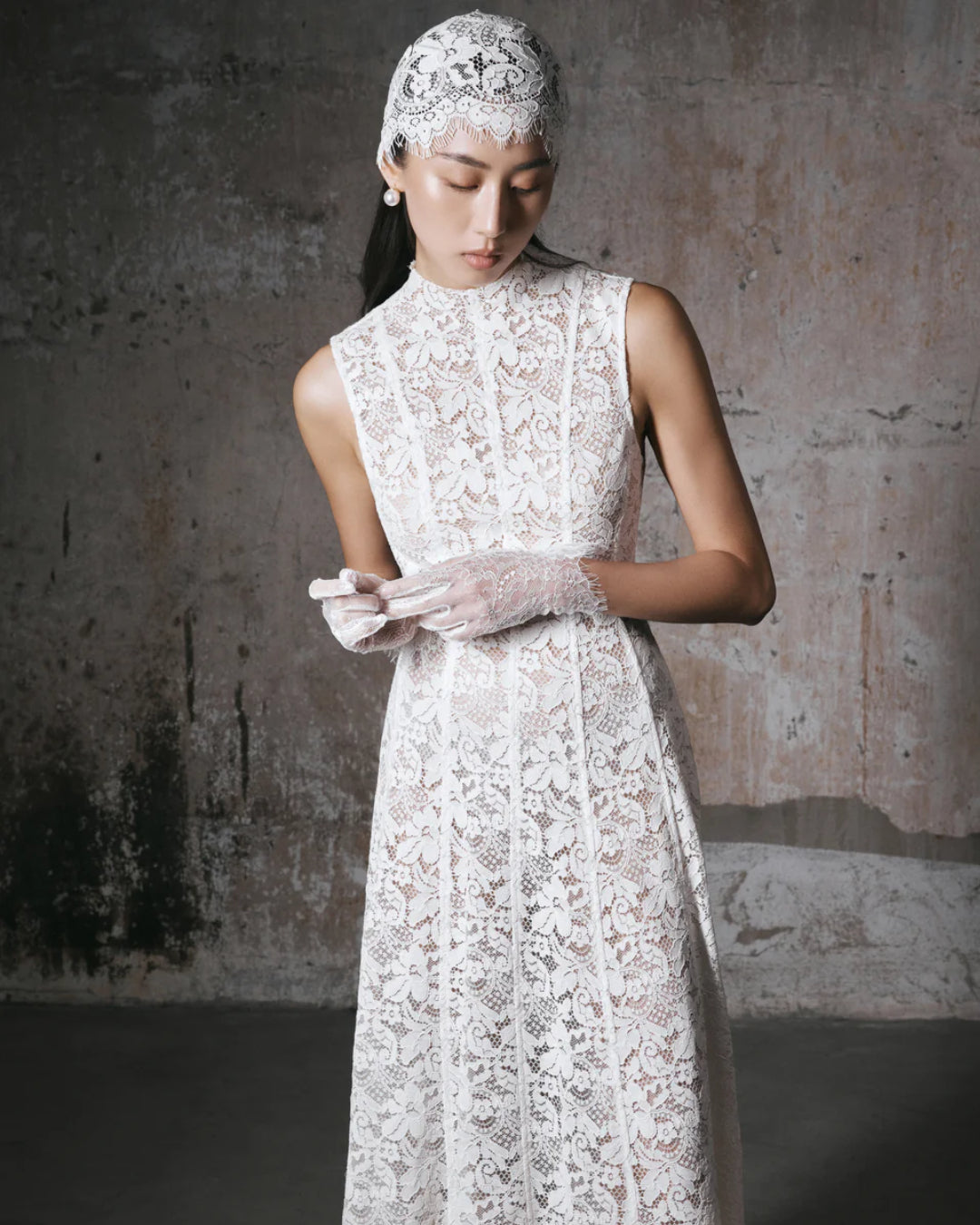 Kinsley Lace Midi Dress White